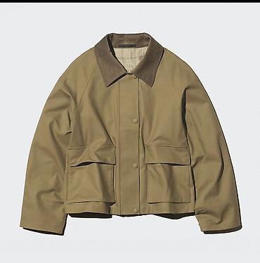 Uniqlo оригинал.Короткая куртка в стиле casual в бежево-оливковом