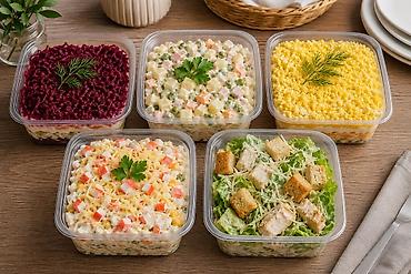 Qida məhsulları: Ev şəraitində hazırlanmış salatlar çəkidə! Təzə, dadlı və — 1