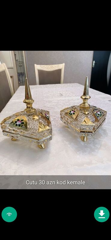 Digər dəstlər və servizlər: Şuşe qablar desdler Kanfet Şaqalat ve basqa meqsed ucun Şekillerde — 9