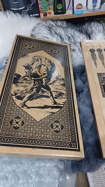 Nərdlər: Ağacdan hazırlanmış nərd dəsti - Material: təbii ağac, laklı səth - — 9