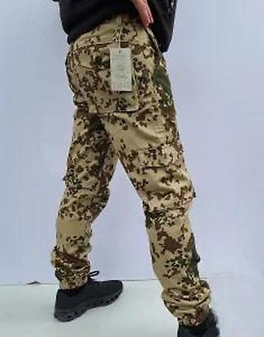 Ostale pantalone: Muške taktičke cargo pantalone – Flecktarn kamuflaža - Uzorak — 14