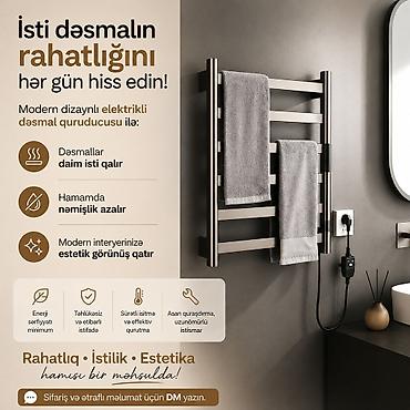 Hamam suşilkaları: ▪️Paslanmaz materialdan dəsmalqurudanlar (Nerj 304) -da lalafo.az — 12 Hamam suşilkaları: ▪️Paslanmaz materialdan dəsmalqurudanlar (Nerj 304) — 12