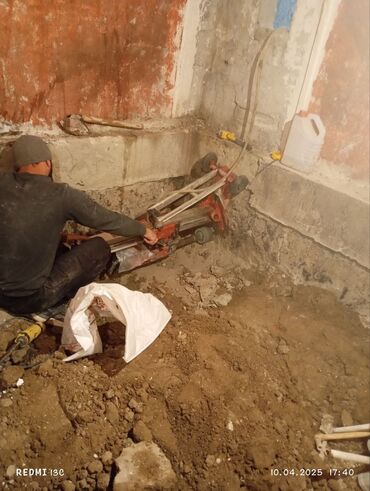 Beton işləri: #Betonkesme #betondeşmə Beton kubik kərpic - dən kəsim deşim — 27