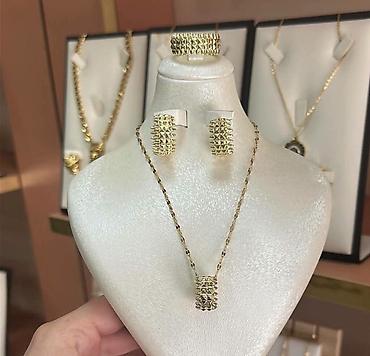us polo obuca: Zlatni setovi nakita – elegantne kolekcije - Set 1: Ogrlica sa — 3