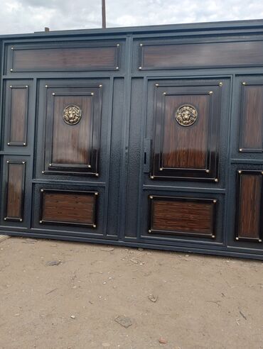 Həyət darvazaları: Dəmir Həyət darvazası, Yana açılan, Mexaniki, rəng - Mavi — 10