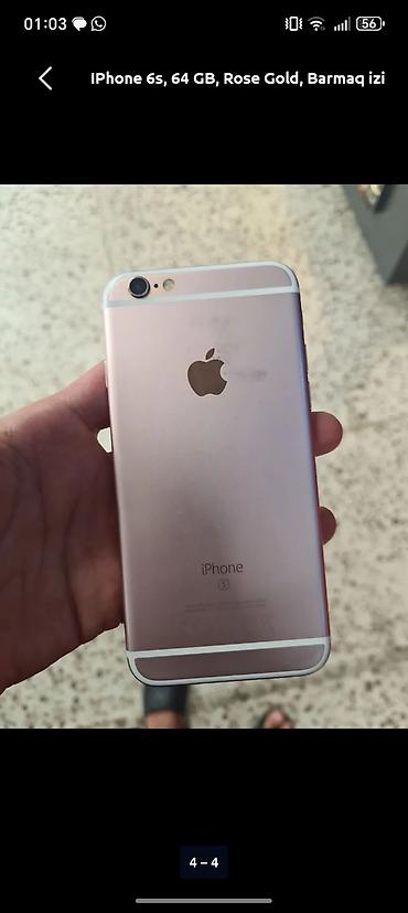ipona dubay: IPhone 6s, 64 GB, Rose Gold, Barmaq izi — 2