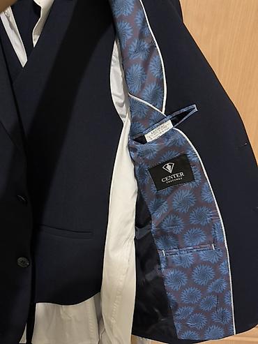 Костюмдар: Мужской классический костюм-тройка Slim Fit - Комплектация: пиджак — 5