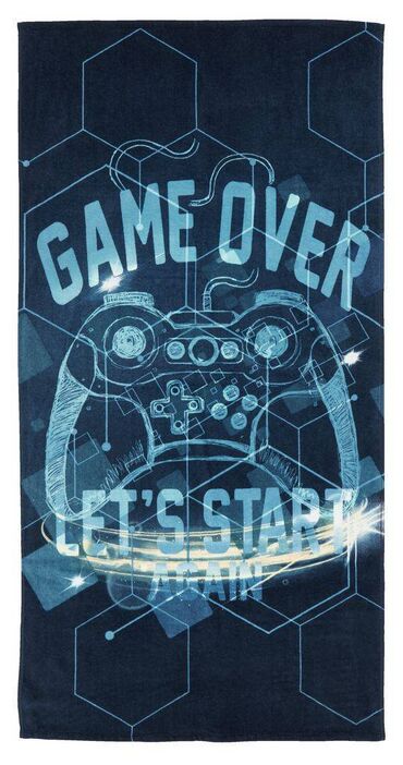 moze dogovor: GAME OVER GAMER Peskir za Plazu ili Kupanje 70x140 cm NOV Samo 990