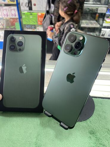 Apple iPhone: IPhone 13 Pro Max, Б/у, 128 ГБ, Зеленый, Защитное стекло, 86 %