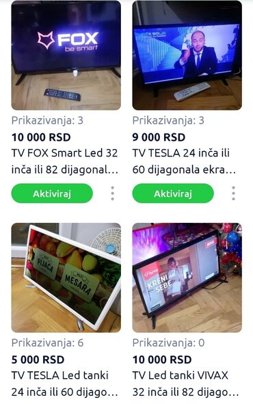 Televizori: TV VOX 32 inča . Ispravan 82 dijagonala ekrana. Sa daljinskim — 14