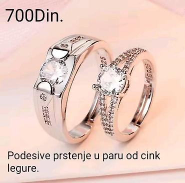ccc rancevi: Podesivi prstenovi u paru – cink legura - Set od 2 prstena: muški i — 1