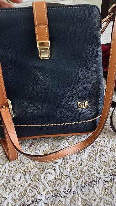 Çantalar: BLIK brendi çiyin çantası - Material: toxumalı eko‑dəri - Rəng: tünd — 4