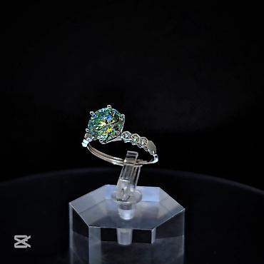 qaş daş: Üzük, Gümüş, Brilyant, 3.01-4.00 Karat — 3