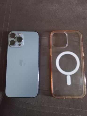 айфо 13: IPhone 13 Pro Max, Колдонулган, 512 ГБ, Sierra Blue, Каптама