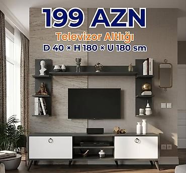 Yeni, Düz TV altlığı, Polkalı, Laminat, Azərbaycan