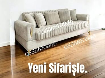 Sifarişlə divanlar: Divan, Qonaq otağı üçün, Parça, Bazalı, Açılan — 9