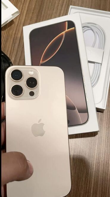 Apple iPhone: IPhone 16 Pro, 256 GB, Desert Titanium, Face ID