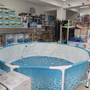 бассейн интекс: Продается 3д каркасный бассейн. Размер 305 см в диаметре. Высота 76