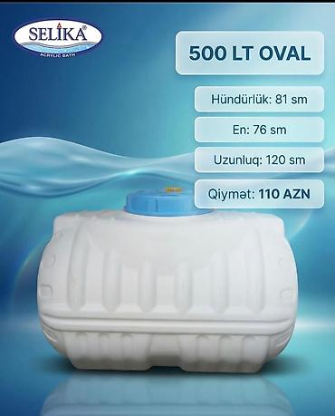 Baklar və çənlər: Şimşek brendinin polietilen su anbarları - Həcm variantları: 750 lt — 55