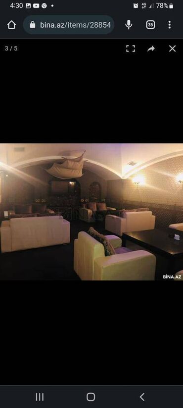 Restoran, kafelər: Azadliq metrosuna yaxin yerləşən pab, ümumi sahəsi 200 kv,m olan, ayi — 10