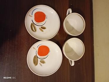 Qab-qacaq və mətbəx ləvazimatları: Çay dəsti, Farfor, 6 nəfərlik, SSRİ — 3
