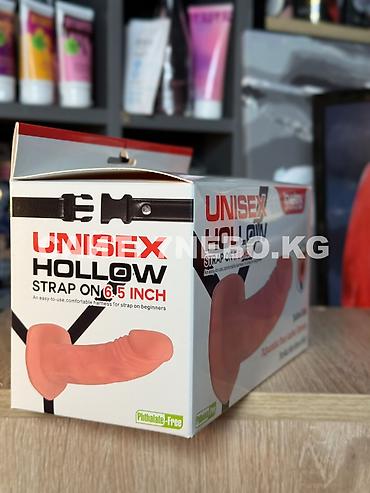 Товары для взрослых: Полый универсальный страпон с вибрацией «Unisex Hollow Strap On» : для — 8