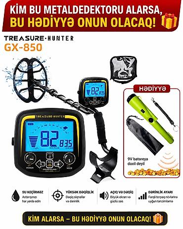 qizil axtaran detektor: TREASURE HUNTER GX-850 peşəkar metal axtaran – tam komplekt — 2