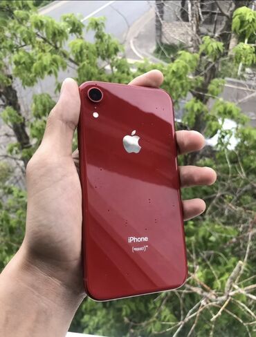 ремонт телефонов айфон: IPhone Xr, Б/у, 128 ГБ, Красный, Защитное стекло, 83 %