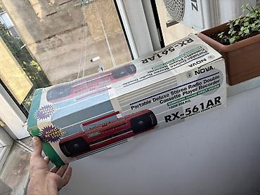 boombox: Kasetderi var . NOVA RX-561AR portativ stereo radio və ikili kaset — 2