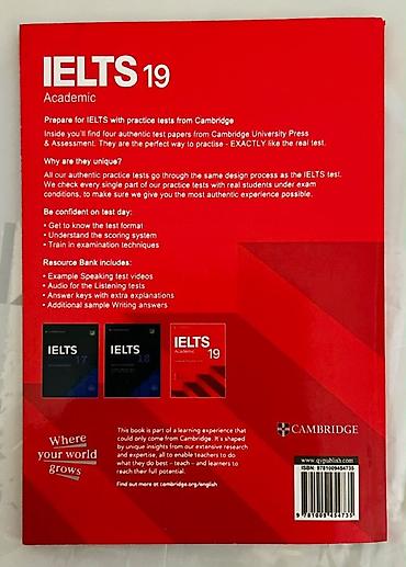Məhsul: IELTS hazırlıq kitabları dəsti 1) Cambridge IELTS Academic 19