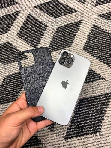 продам айфон 13 про макс: IPhone 12 Pro Max, Б/у, 256 ГБ, Matte Space Gray, Защитное стекло, Чехол, 80 %