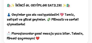 smart sat: İkinci əl geyimlər satılır. Geyimlər təmiz, səliqəli və çox yaxşı — 1