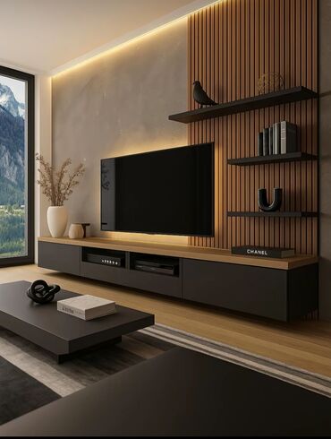 TV altlığı: Düz TV altlığı, Polkalı, Laminat — 8