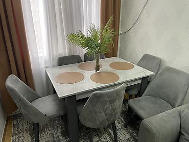 2 əl divan: Mətbəx/qonaq otağı üçün yemək dəsti - Tərkibi: 1 ədəd düzbucaqlı masa — 1