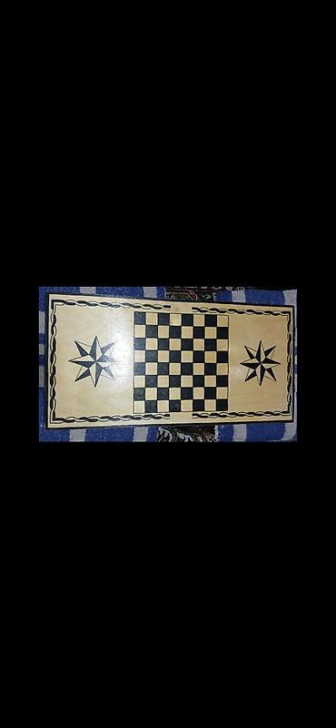 Nərdlər: Taxta nərd–şeﬃl‑şahmat dəsti - Material: cilalanmış təbii ağac, qara — 3