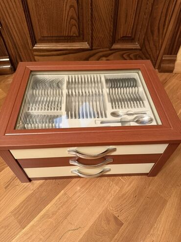 taxta pollar: GALAKSİ markalı 89 parça çatal-bıçaq qaşıq dəsti - Komplet: 89 parça