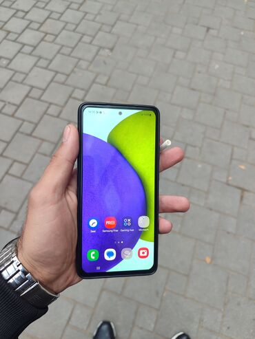 samsung 8 qiymeti: Samsung Galaxy A52, 128 GB, rəng - Qara, Düyməli, Barmaq izi, Face ID