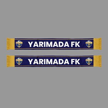 8 mart hediye: YARIMADA FK azarkeş şərfi - Rənglər: tünd göy əsas, sarı uclar və — 1
