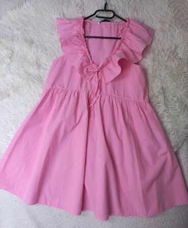 pamucne letnje haljine: M (EU 38), bоја - Roze, Večernji, maturski, Kratkih rukava