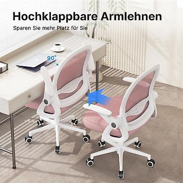 beli fiokar: Ergonomska radna stolica – roze, mrežasta - Dimenzije: ukupna visina — 2