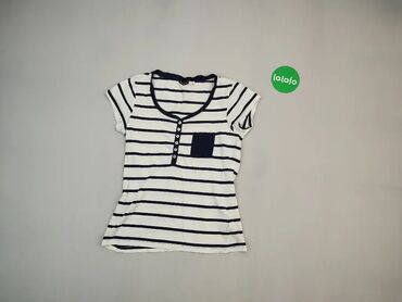 Koszulki: Koszulka M (EU 38), wzór - Linia, kolor - Biały, Esmara