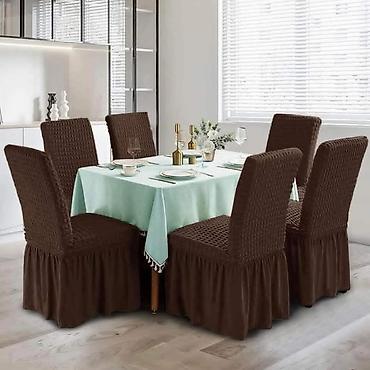 Prekrivači za nameštaj: Navlake za stolice sa karnerom 👌
-2800 dinara 6 komada — 5