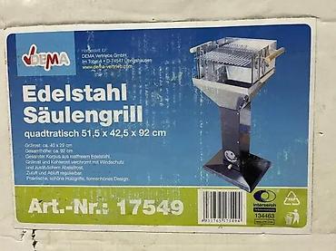 Sve za roštilj: Stojeći roštilj na ćumur od nerđajućeg čelika - Materijal: polirani — 7