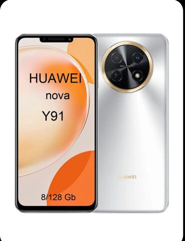 samsun telefonlar: Huawei nova Y91, 128 GB, rəng - Ağ, Sensor, Barmaq izi, İki sim kartlı