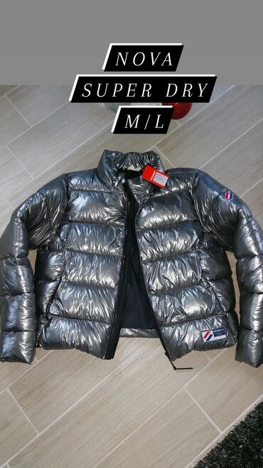 srebrne zimske jakne: L (EU 40), Jednobojni, Sa postavom