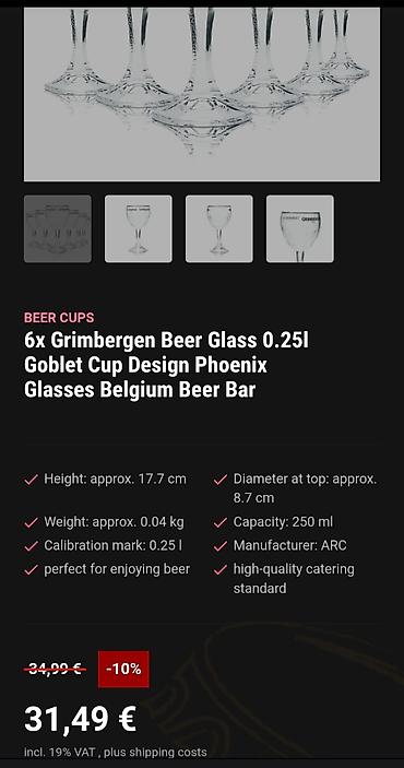 heinken case: Case nove vintaz orig.Grimbergen za pivo kristalno staklo. Case nove — 2