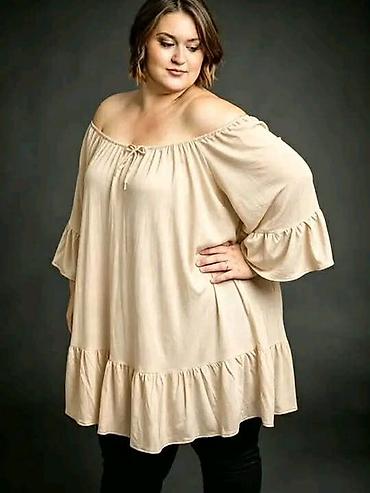 Tunike: Tunika sa otkrivenim ramenima (plus size). - Kroj: širok,lepršav — 9
