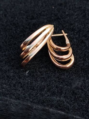 серьги из золота 375 пробы: Серьги, Проба 585, Женские, Ручная работа, Новый at lalafo.kg серьги из золота 375 пробы: Серьги, Проба 585, Женские, Ручная работа, Новый