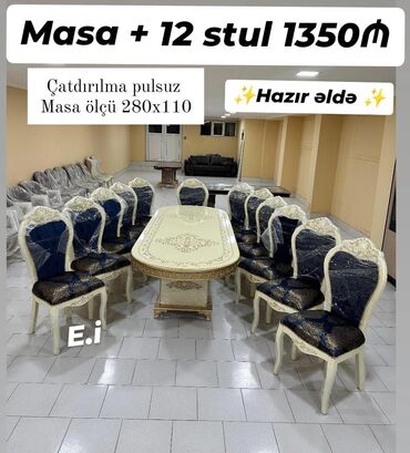 Dolablar: Qonaq otağı üçün, Yeni, 12 stul