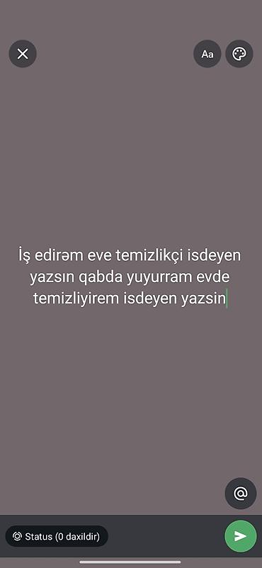 dayə baxcaya daye teleb olunur: Təmizlik | Mənzillər | Ümumi təmizlik — 1